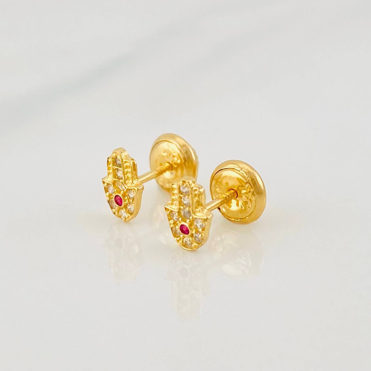 Topos Mano Hamsa 0.8g / 6.5mm Oro Amarillo 18K