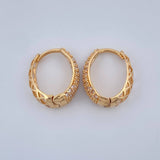 Candongas Dali Basteada 2.5gr / 1.5cm / Oro Amarillo 18K %