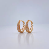 Candongas Dali Basteada 2.5gr / 1.5cm / Oro Amarillo 18K %