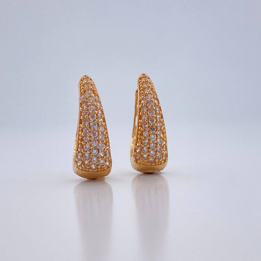 Candongas Dali Basteada 2.5gr / 1.5cm / Oro Amarillo 18K %