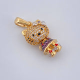 Dije Gata 4.75gr / 2.8cm / Tres Oros 18K %
