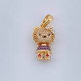 Dije Gata 4.75gr / 2.8cm / Tres Oros 18K %