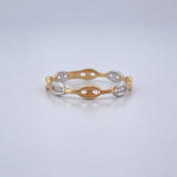 Anillo GC 0.95gr / T4 1/2 / Dos Oros Amarillo Blanco 18K %