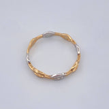 Anillo GC 0.95gr / T4 1/2 / Dos Oros Amarillo Blanco 18K %