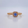 Anillo Halo Cuadrado 2.2gr / T6 / Oro Amarillo 18K %