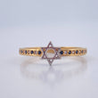 Anillo Estrella David 1.65gr / T7 3/4 / Dos Oros Amarillo Blanco 18K %