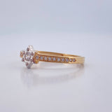 Anillo Estrella David 1.8gr / T7 / Dos Oros Amarillo Blanco 18K %