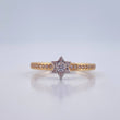 Anillo Estrella David 1.8gr / T7 / Dos Oros Amarillo Blanco 18K %