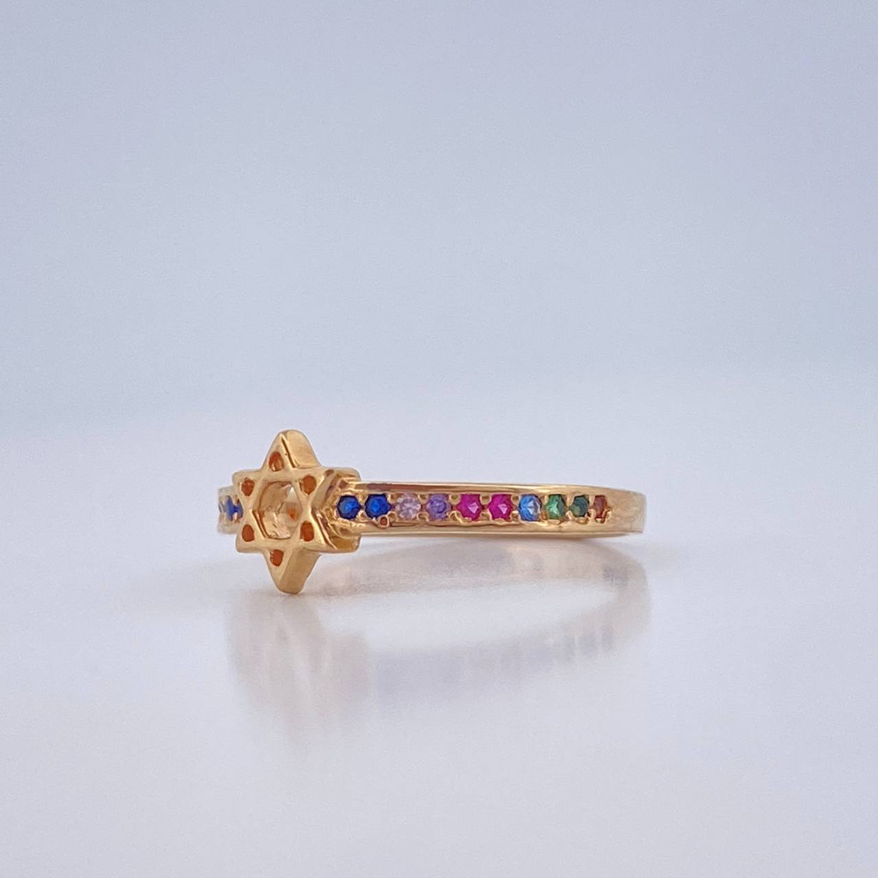 Anillo Estrella David 1.4gr / T5 / Oro Amarillo 18K %