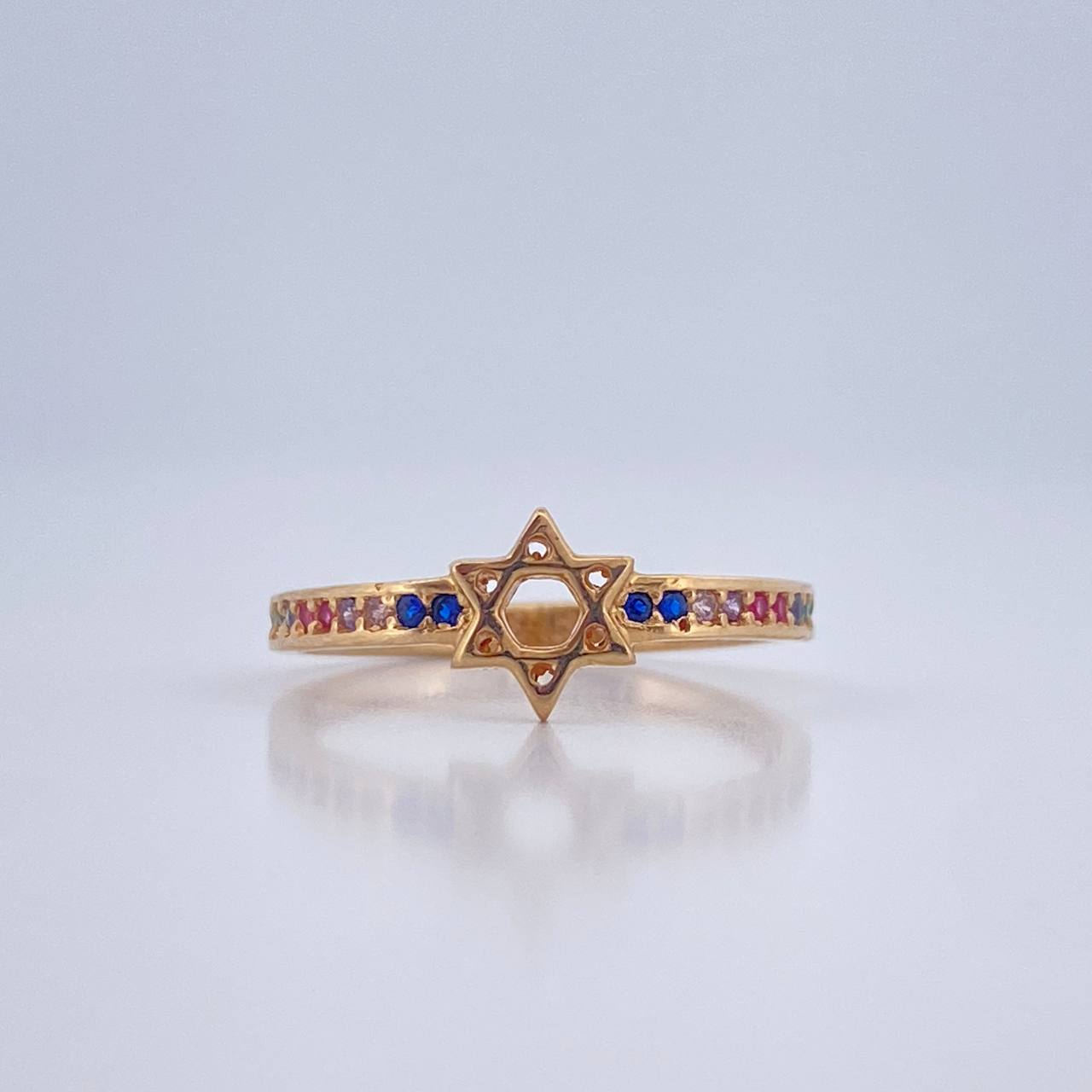 Anillo Estrella David 1.4gr / T5 / Oro Amarillo 18K %