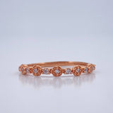 Anillo Churumbela Flores 1.3gr / T5 1/2 / Oro Rosa 18K %