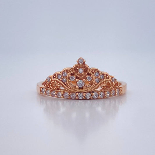 Anillo Corona 2.5gr / T7 1/2 / Oro Rosa18K %