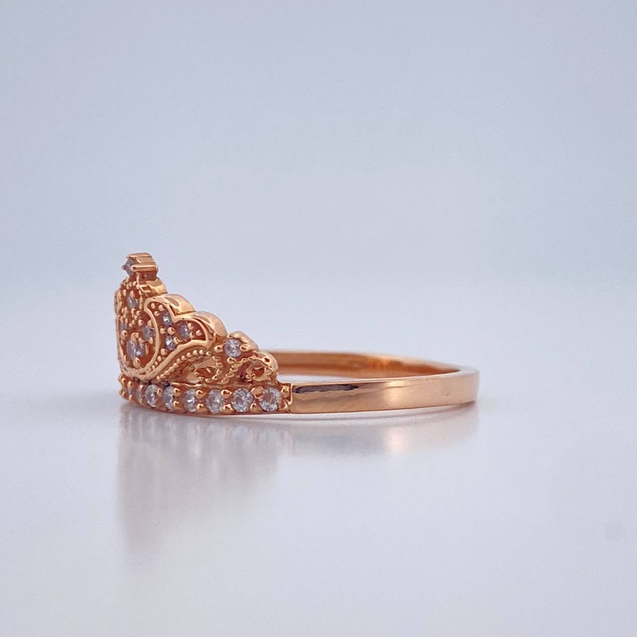 Anillo Corona 2.5gr / T7 1/2 / Oro Rosa18K %