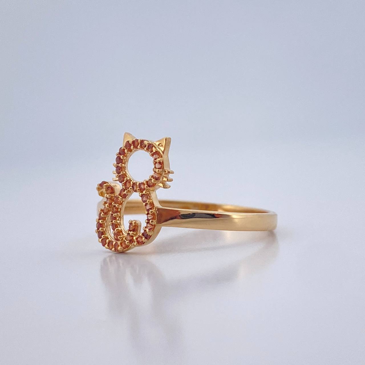 Anillo Gato 1.8gr / T7 / Oro Amarillo 18K %