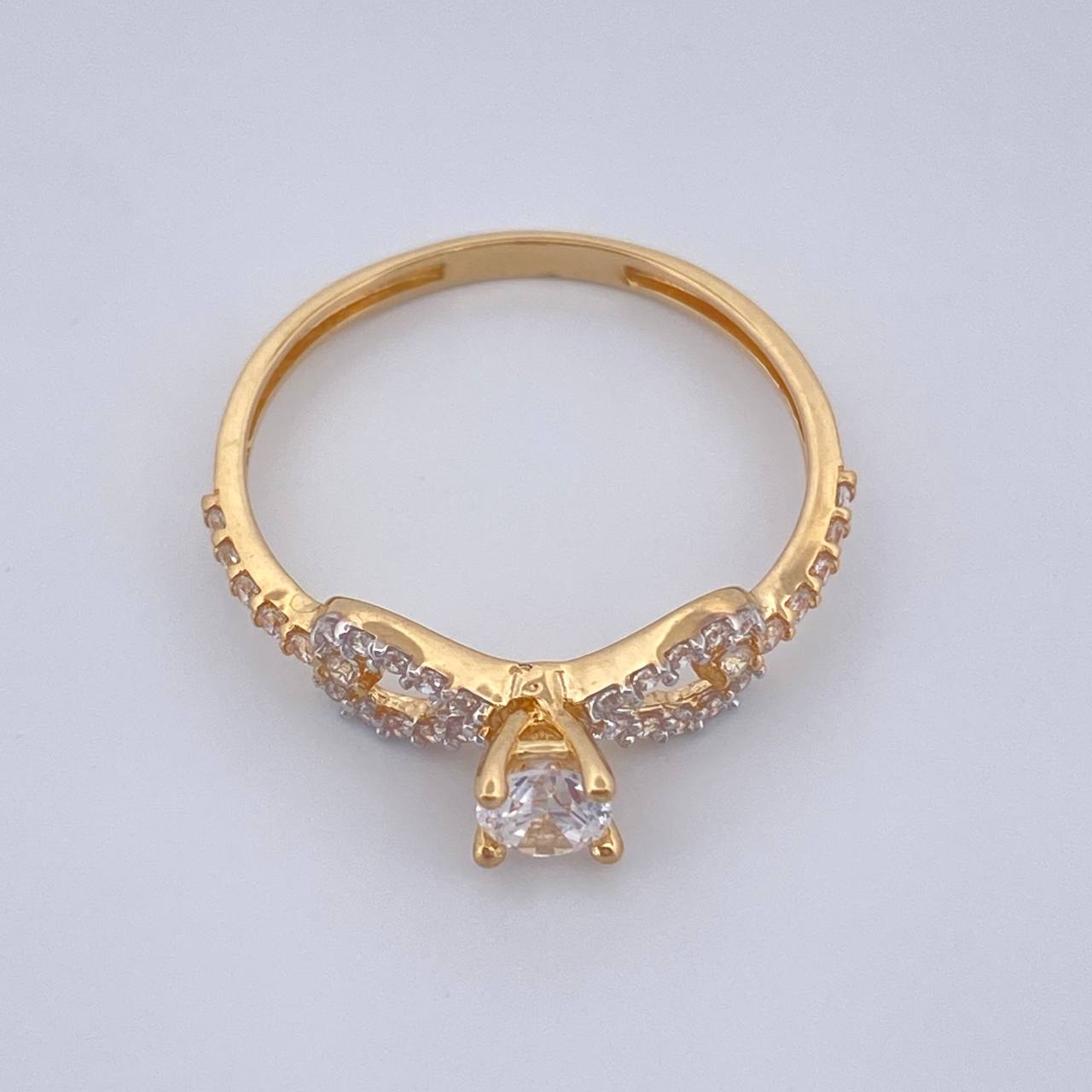 Anillo Solitario Infinito 1.75gr / T7 / Oro Amarillo Oro Blanco  18K %