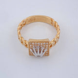 Anillo Corona Rx 4.35gr / T6 3/4 / Dos Oros Amarillo Blanco 18K %