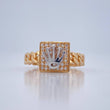 Anillo Corona Rx 4.35gr / T6 3/4 / Dos Oros Amarillo Blanco 18K %