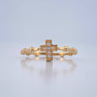 Anillo Cruz Esferas 1.8gr / T7 3/4 / Oro Amarillo 18K %