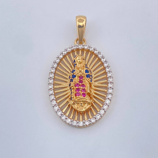 Dije Virgen Guadalupe 3.4gr / 3cm / Oro Amarillo Oro Blanco 18K %
