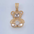 Dije Oso 4.95gr / 3cm / Dos Oros Amarillo Blanco 18K %
