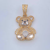Dije Oso 4.95gr / 3cm / Dos Oros Amarillo Blanco 18K %