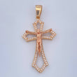 Dije Cruz Cristo 4.95gr / 4.5cm / Dos Oros Amarillo Rosa 18K %