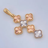 Dije Cruz Trebol 4.35gr / 4.2cm / Tres Oros Nac. Esp. 18K %