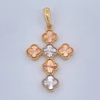 Dije Cruz Trebol 4.35gr / 4.2cm / Tres Oros Nac. Esp. 18K %