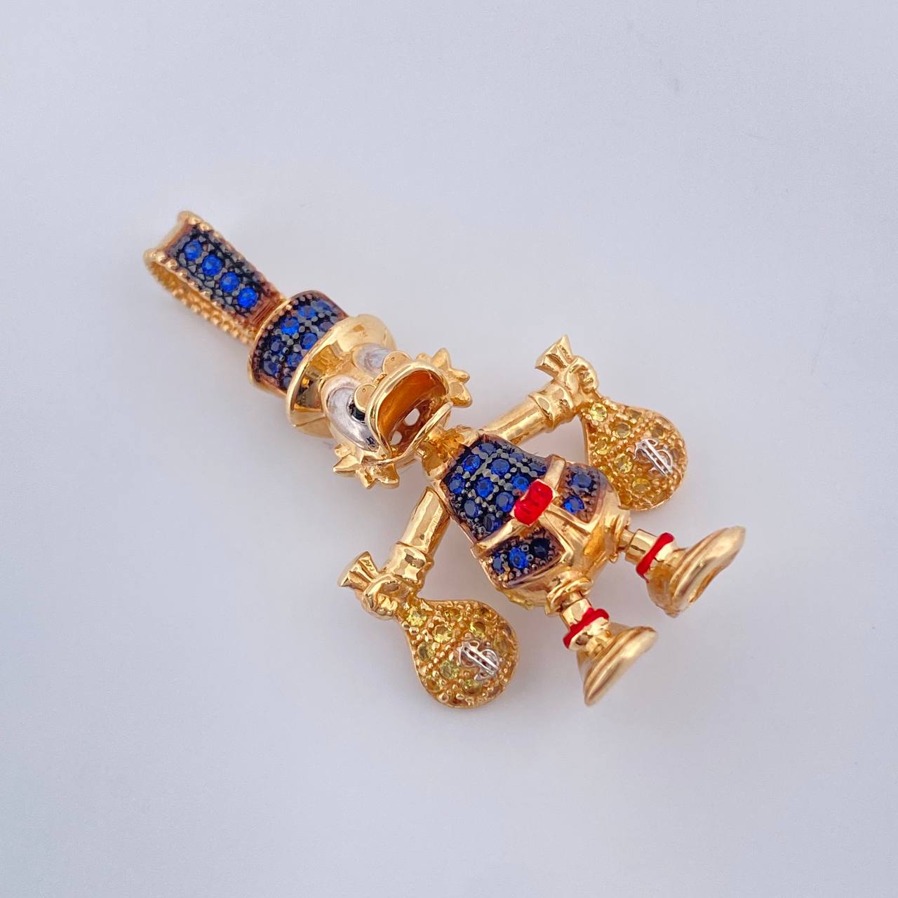 Dije Pato Bolsas Dinero 6gr / 3.5cm / Tres Oros 18K %