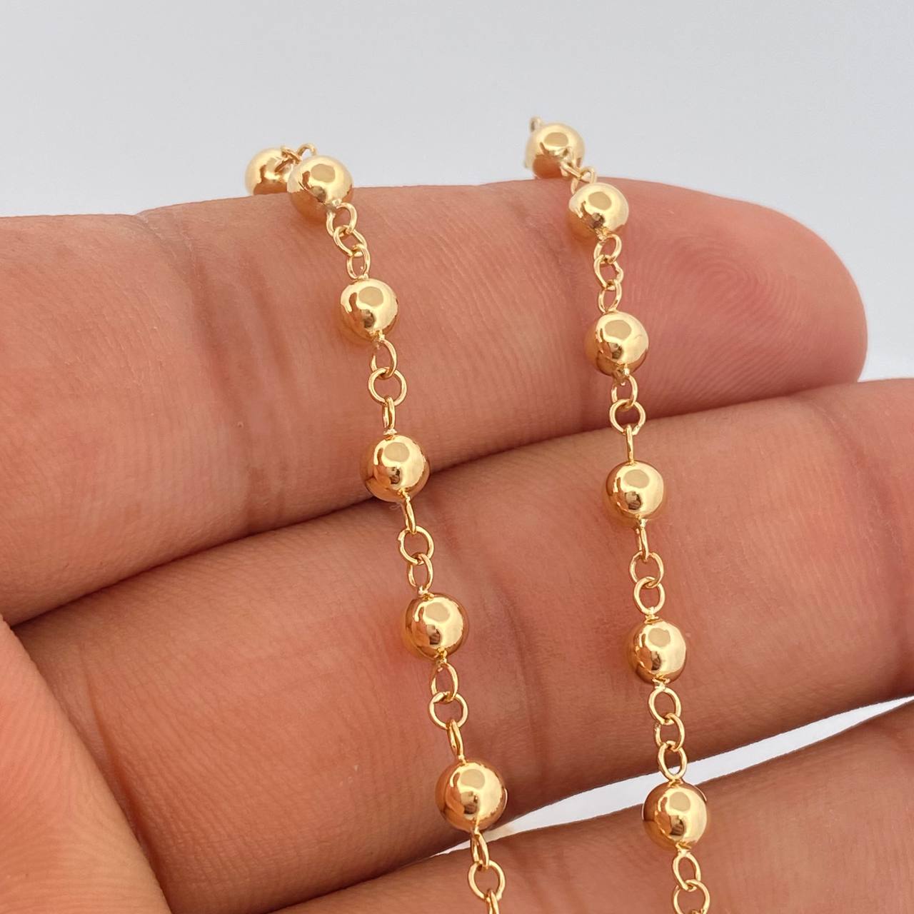 Rosario Virgen Milagrosa 8.55gr / 56cm / 5mm - 4mm Oro Amarillo 18K +