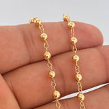 Rosario Virgen Milagrosa 8.65gr / 56.6cm / 5mm - 4mm Oro Amarillo 18K +
