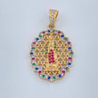 Dije Virgen De Guadalupe 3.65gr / 3.1cm / Dos Oros Amarillo Blanco 18K %