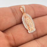 Dije Virgen De Guadalupe 2.75gr / 2.8cm / Dos Oros Blanco Rosa 18K %
