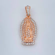 Dije Virgen De Guadalupe 2.75gr / 2.8cm / Dos Oros Blanco Rosa 18K %