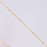 Cadena Aro Seguido Dije Corazón Diamantado 1.4g / 45.5cm / 1mm Oro Amarillo 18K