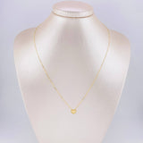 Cadena Aro Seguido Dije Corazón Diamantado 1.4g / 45.5cm / 1mm Oro Amarillo 18K