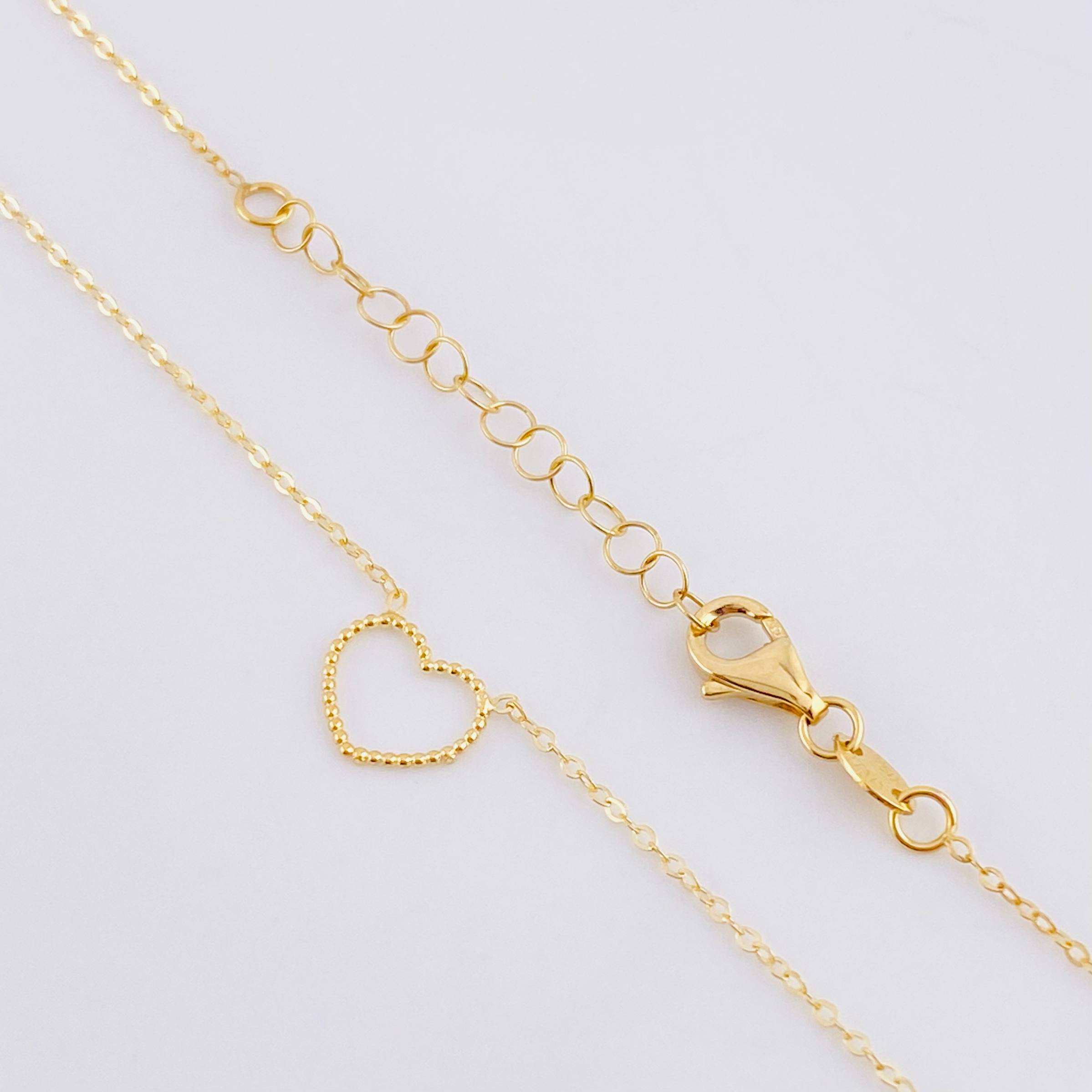 Cadena Aro Seguido Dije Silueta Corazón 1.25g / 45.6cm / 1mm Oro Amarillo 18K