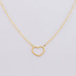Cadena Aro Seguido Dije Silueta Corazón 1.25g / 45.4cm / 1mm Oro Amarillo 18K