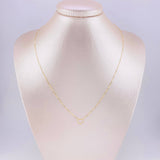 Cadena Aro Seguido Dije Silueta Corazón 1.25g / 45.4cm / 1mm Oro Amarillo 18K