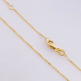 Cadena Aro Seguido Dije Linea Vida 1.8g / 45.6- 42.5cm / 1mm Oro Amarillo 18K