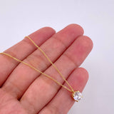 Cadena Aro Seguido Dije Cuatro Garras 2.15g / 45.4- 42.2cm / 0.9mm Oro Amarillo 18K
