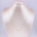 Cadena Aro Seguido Dije Linea Vida 1.8g / 45.6- 42.5cm / 1mm Oro Amarillo 18K