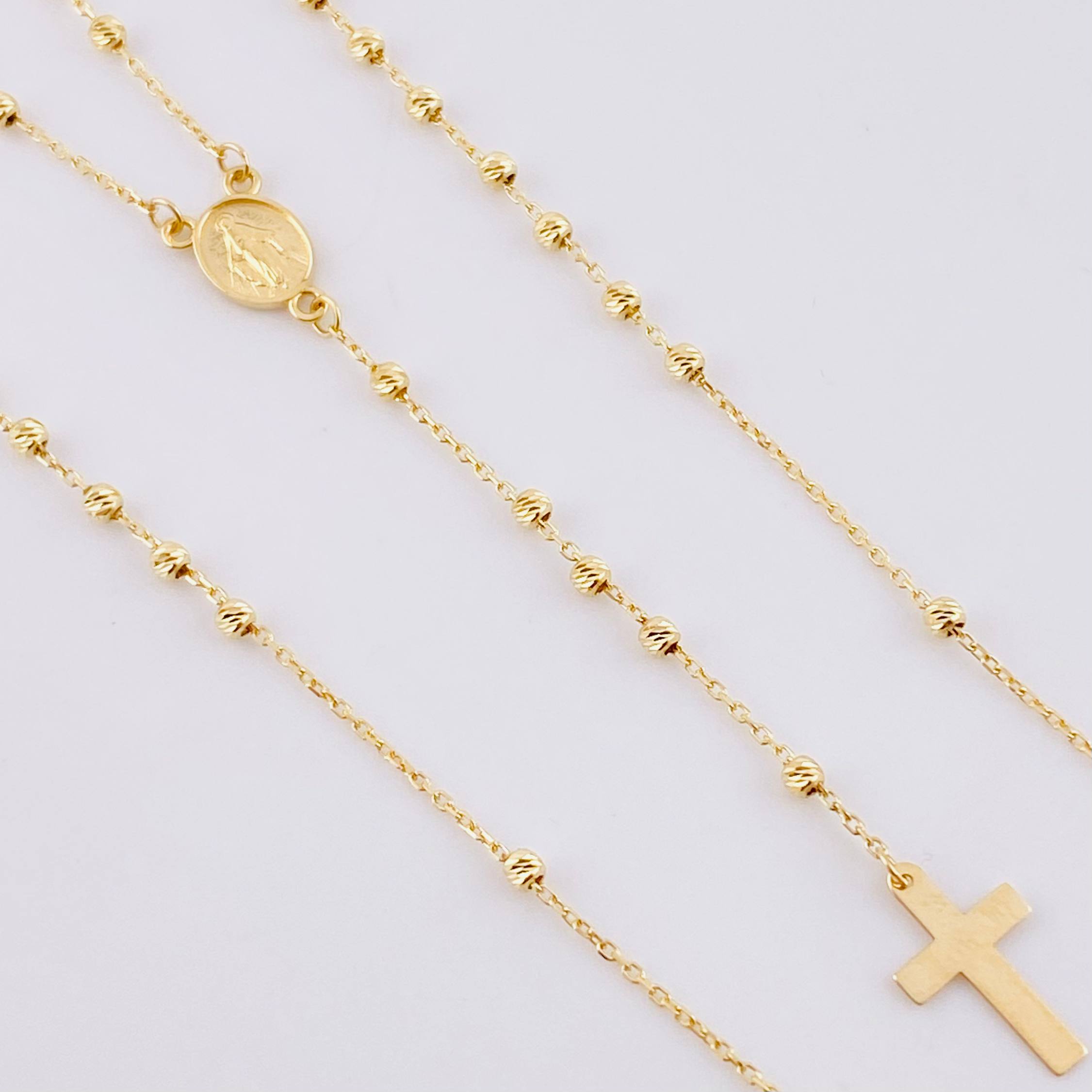 Rosario Virgen Milagrosa 3.5g / 49.9cm / 1.9mm Oro Amarillo 18K