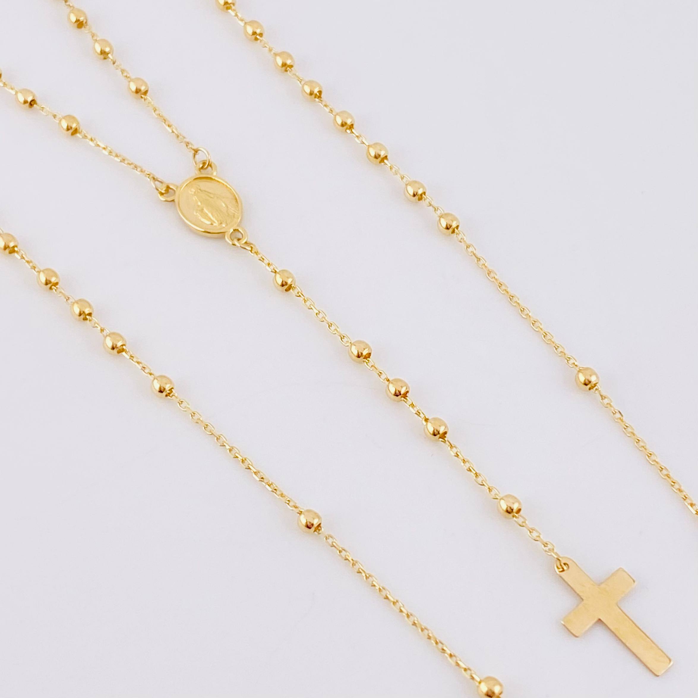 Rosario Virgen Milagrosa 4.05g / 50.2cm / 2mm Oro Amarillo 18K