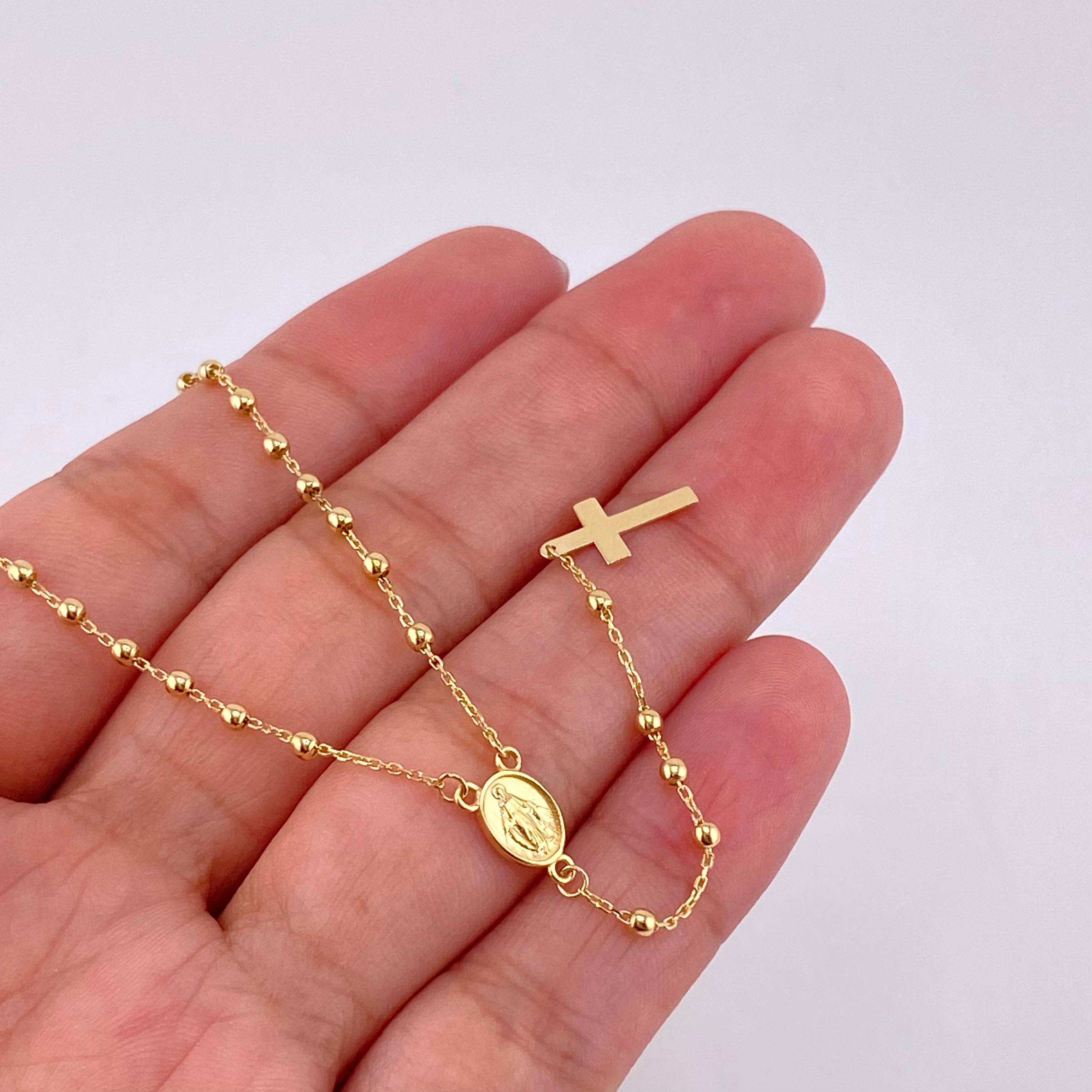 Rosario Virgen Milagrosa 4.05g / 50.2cm / 2mm Oro Amarillo 18K