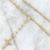 Rosario Virgen Milagrosa 14gr / 60cm / 5mm-4mm Bolas Lisas Oro Amarillo