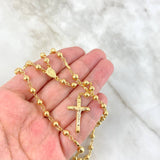 Rosario Virgen Milagrosa 14gr / 60cm / 5mm-4mm Bolas Lisas Oro Amarillo