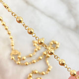 Rosario Virgen Milagrosa 13.9gr / 60cm / 5mm-4mm Bolas Lisas Oro Amarillo