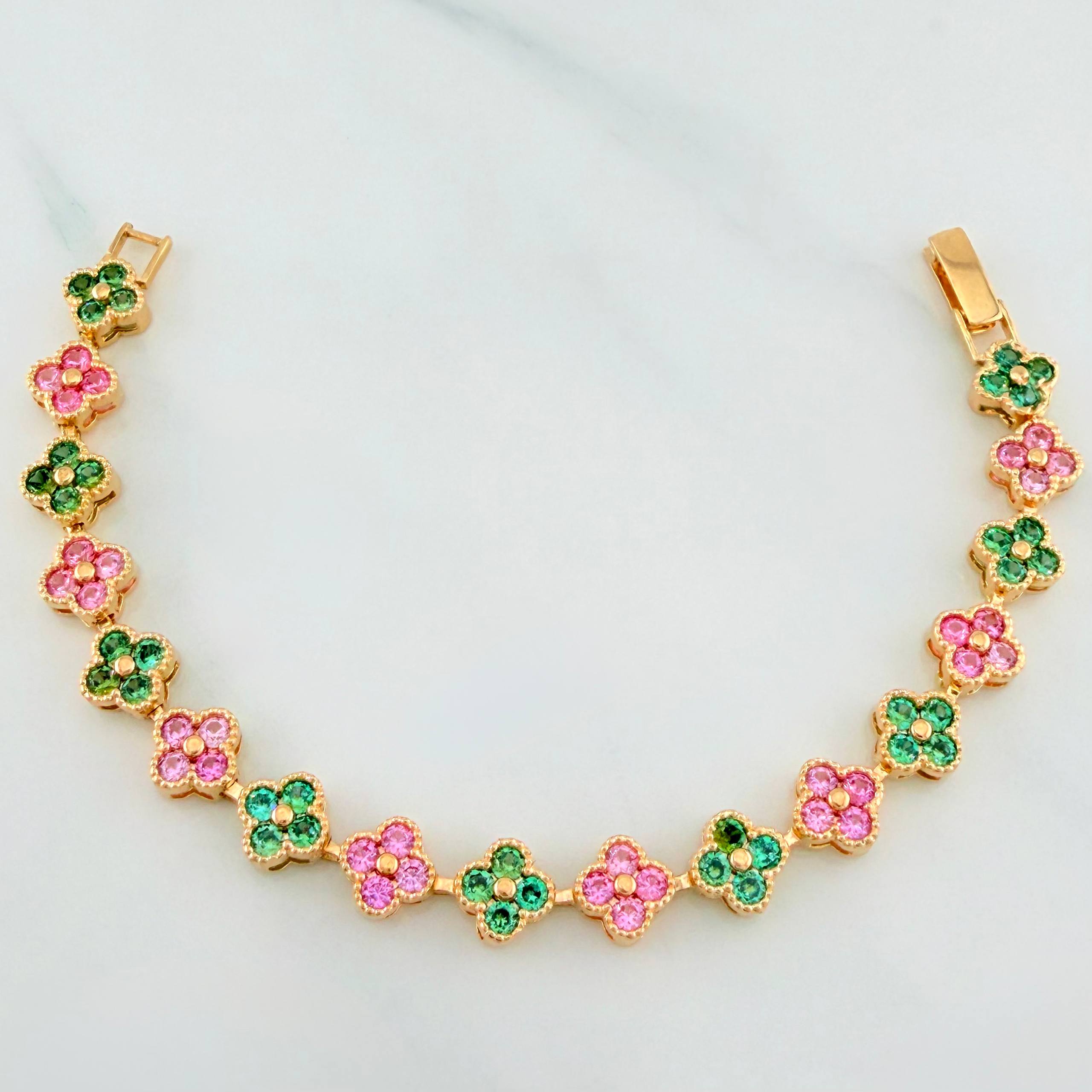 Pulso Flores 12.9 g / 16.5 cm / 7.46 mm Oro Amarillo 18K