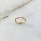 Anillo Churumbela 2.05gr / T7 1/2 / Circones Blancos Oro Amarillo